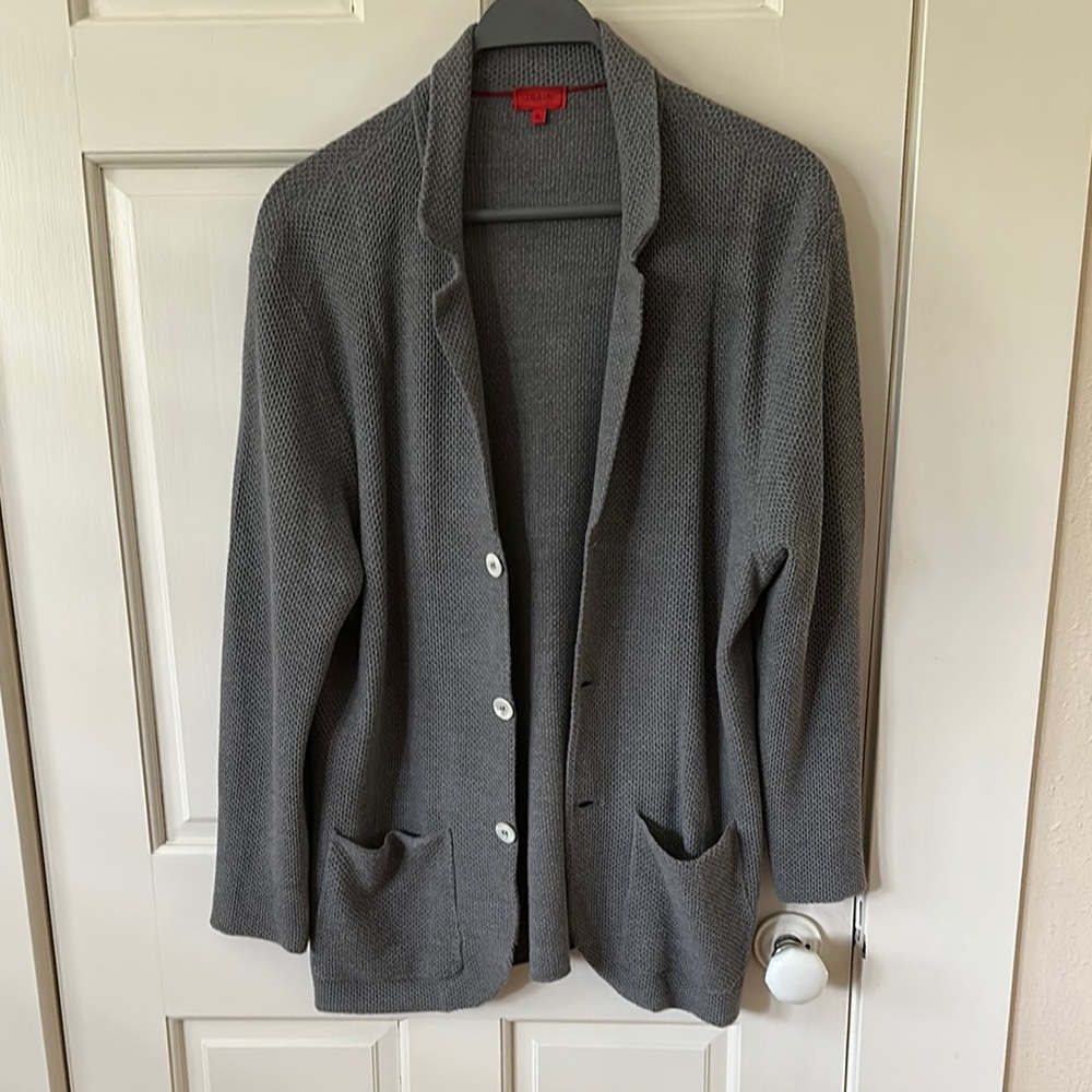 Isaia Mens XL Gray Button-Up Cardigan